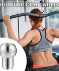 20 Piece Single Shank Ball Set Stainless Steel Swage Fittings For Cable And Wire Rope In Gym Setup with user exercising