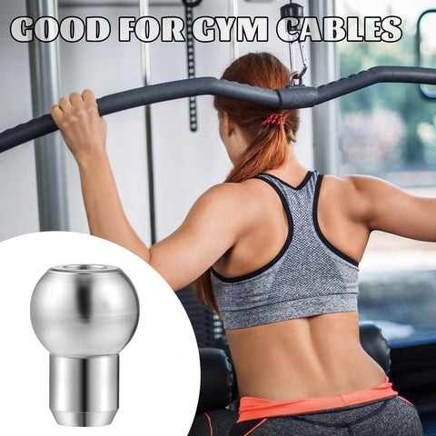 20 Piece Single Shank Ball Set Stainless Steel Swage Fittings For Cable And Wire Rope In Gym Setup with user exercising
