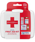 Red Cross First Aid Go To Mini Kit With 12 Essentials Wipes Bandages Gauze Pads Portable Durable Case For Travel Home Car Camping