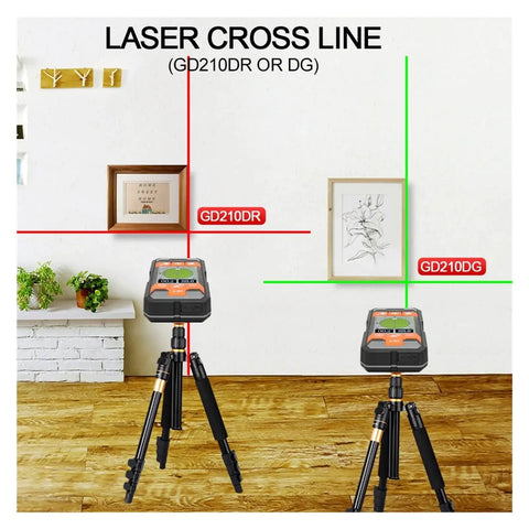 Ace Multifunction Stud Finder And Wall Scanner With Integrated Laser Rangefinder, Spot On Copper Pipe And Wire Detection, Crisp Backlit Screen For Hassle Free Home Renovation Projects on a tripod in a home setting.