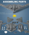 B 2 Spirit Stealth Bomber Model Kit 1 200 Scale Quick Build For USAF Fans And Collectors assembling parts displayed