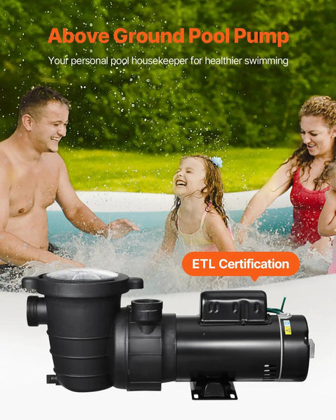 Tough As Nails Dual Speed Above Ground Pool Pump With 1.5 HP Copper Motor And No Fuss 110 Volt Water Circulation System With Strainer Basket For Backyard Pools And Hot Tubs by the pool.