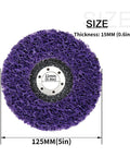 Poly Strip Grinding Disc For Angle Grinders 125mm Rust Removal And Surface Polishing, durable abrasive disk size 125mm