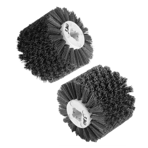 Phefop Abrasive Wire Burnishing Polishing Wheel 320 Grit For Wood Drawing Machine Polishing Curved Surfaces Alkali Anti Rust High Density Build That Hits Hard And Stays Tough, two wheels shown