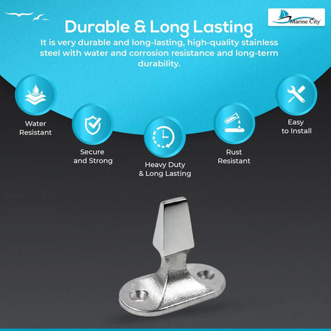 Door Stopper Catch And Holder Heavy Duty Marine Grade Stainless Steel Rust Resistant Ideal For Boats And RVs Marine Use Doors