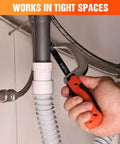 ValueMax mini hacksaw with orange handle and gray frame; bi-metal 10-inch blade for cutting metal/PVC in tight spaces