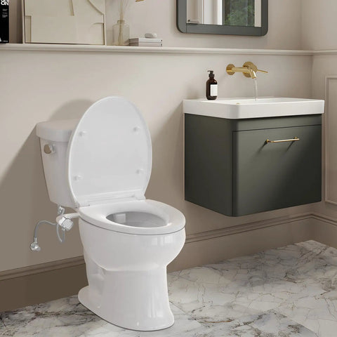 Ultra Slim Bidet Attachment With Dual Mode Wash For Toilet Easy To Install Non Electric Toilet Seat Attachment