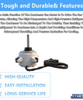 Condenser Fan Motor For Mini Split Outdoor AC Unit Replacement 100W 380V Brushless DC Motor For Fujitsu Models 9379853019 9379853002 MFE45VVT OEM Compatible Replacement displayed with installation features