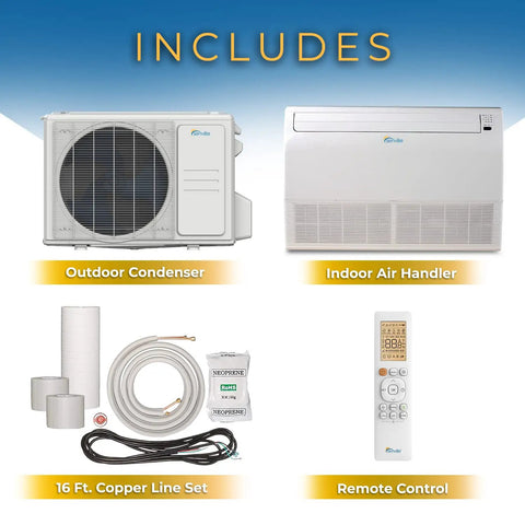 Built Different Pro Grade Floor And Ceiling Mount Mini Split AC Heat Pump 24000 Btu DC Inverter System Delivering Sweet Temperature Control And Serious Energy Savings Year Round