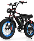 Premium Adult Electric Bike With A Badass 3000W Peak Brushless Hub Motor, Packing A Massive 48V 33Ah Removable Battery close-up view with thick tires.