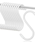 10 Pack 3 Inch S Hooks Heavy Duty Vinyl Coated Non Slip Hanging Hooks For Kitchen Closet Bathroom Garage Garden White
