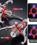 Heavy Duty Hydraulic Gear Puller Kit With 2 Or 3 Jaw Wheel Bearing Tool For Removing Stuck Pulleys Handles 20 Ton Lift Works Vertical Or Horizontal For Pro Auto Work And Garage Wrenchers Who Need Legit Separator For Gears And Bearings, three-claw setup