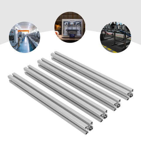 Top Shred Aluminum T-Slot 4 Pack Profiles 50x40mm Anodized 6063 Alloy for DIY CNC and workbench setups.