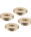 4 Pack Flange Sleeve Bearings 4mm Bore 8mm OD 4mm Length 2mm Flange Thickness Sintered Bronze Self Lubricating Bushings, 4 bearings shown