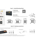 Step by step guide for mounting Built Tough Full Motion TV Wall Mount With Effortless Swivel And Tilt Angles for 26-55 inch screens.