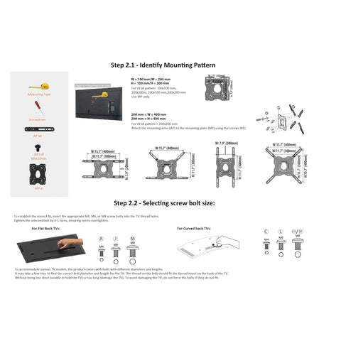 Step by step guide for mounting Built Tough Full Motion TV Wall Mount With Effortless Swivel And Tilt Angles for 26-55 inch screens.