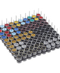 Assortment of 1/64 Scale Diecast Car Wheels And Tires Set Mixed Random Realistic Wheel Rims With Printed Detail For Customizing Cars Variety Pack