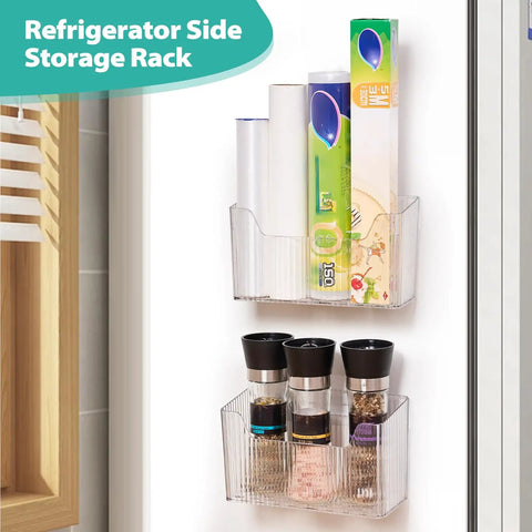 2 Pack Self Adhesive Cabinet Door Organizer Stackable Hanging Storage Bins Super Slick Lid Sorter Heavy Duty Plastic Rack For Kitchen Bathroom Pantry And Rv No Fuss Game Changing Storage Solution
