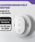 Smoke And Carbon Monoxide Detector Hardwired With Ten Year Battery Backup Interconnected 85 Decibel Alarm LED Status Lights 5 Inch Sensor Unit 30CUA10 3 Pack Home Safety Must Have