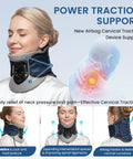 Sick Of Neck Pain? This Adjustable Cervical Traction Device With Built Air Pump Slams Your Spine Decompression for effective support.