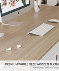 L Shaped Electric Standing Desk With Light Walnut Finish Built In File Cabinet And Spacious Shelving Height Adjustable Ergonomic Corner Workstation showing premium wooden texture surface with accessories.