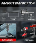 EZARC 9-Piece Quick-Change Carbide Hole Saw Kit with pilot drills and spring