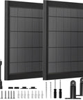 5W Solar Panel Charger With 3500mWh Internal Battery 2 Pack Outdoor Power Kit For Outdoor Cams set with accessories