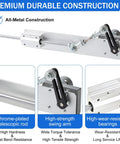 Really Badass Reciprocating Linear Actuator With Plug And Play Remote Timer Controller For Adjusting Stroke On Diy Projects Holiday Decor And Mixing Or Bending Tasks Powered By Dependable 24V Dc 775 Motor, showcasing all-metal construction, chrome-plated rod, and swing arm features.