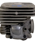 Side view of Genuine OEM Cylinder and Piston Kit For Husqvarna Chainsaws 372 372XP 372XP X Torq 575255703 metal cylinder