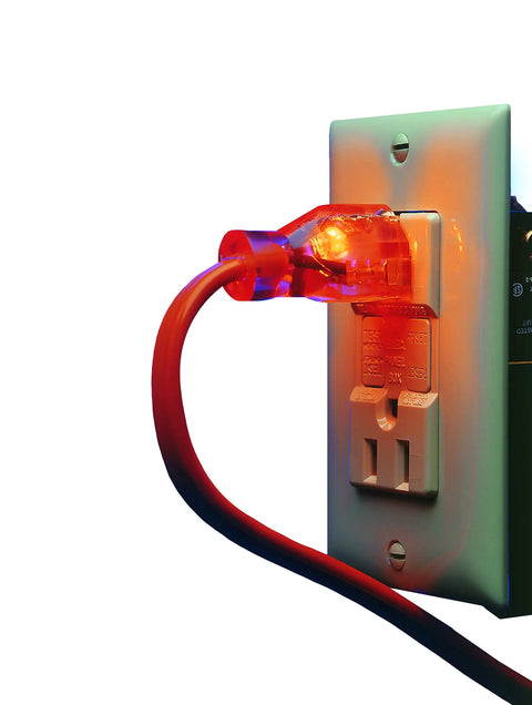 Automatic Electric Heat Cable Kit With Self Regulating Thermostat For Pipes 3 Ft 120 Volts 7 Watts Per Foot Black plugged in outlet