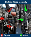Comparison of before and after using Cannondale KP284 Derailleur Hanger Replacement for smooth shifting on MTB and road bikes.