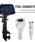 Outboard motor and Five Sixteenths Inch Fuel Connector Replacement For Nissan Tohatsu Outboard Two Stroke And Four Stroke Engines 5 To 90 HP Includes Female 3B2 70250 1 And Male 3B2 70260 1 Fittings