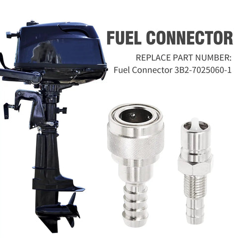 Outboard motor and Five Sixteenths Inch Fuel Connector Replacement For Nissan Tohatsu Outboard Two Stroke And Four Stroke Engines 5 To 90 HP Includes Female 3B2 70250 1 And Male 3B2 70260 1 Fittings