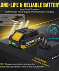 Cordless Tire Inflator Portable Air Compressor With 160 PSI 4X Faster Inflation Rechargeable 20V Battery Charger