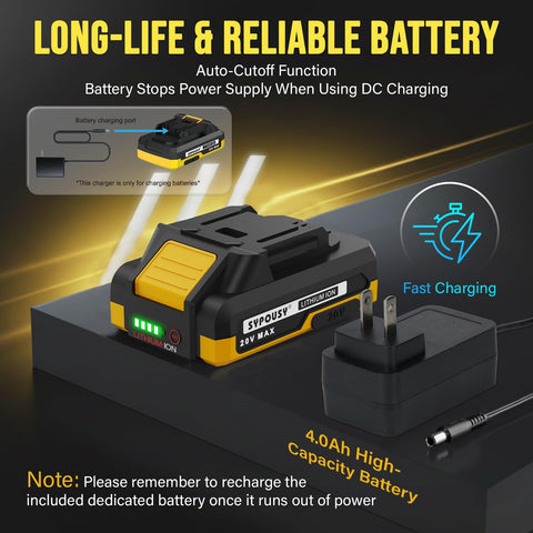 Cordless Tire Inflator Portable Air Compressor With 160 PSI 4X Faster Inflation Rechargeable 20V Battery Charger