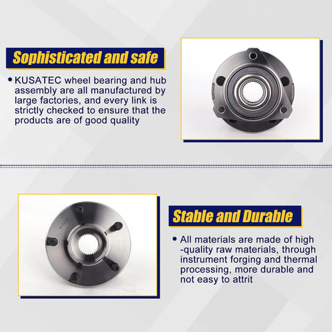 Front Wheel Bearing And Hub Assembly 513215 For Malibu 2004 2007 And Pontiac G6 2005 2007 Front Non ABS, 5 Lug, OE Replacement Wheel Hub Kit