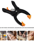 A-Type Quick Release Ratchet Spring Clamps 2-Pack for Woodworking and Photography Backdrop Cloth Clips, 6-Inch