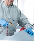 Technician using Pro Grade Electric Welding Hammer Kit For Auto Body Repair with high strength welding magnets.