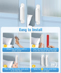 Installation steps for 5.7 Inch Self Adhesive Aluminum Cabinet Handle Set Of 2 Peel And Stick Sliding Barn Door Pulls.