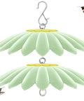 10.5 Inch Hummingbird Feeder Shade Dome Cover Rain Guard Weather Shield For Bird Feeders Umbrella Roof Squirrel Baffle Flower Design Light Green 2 Pack No Fuss Easy Install