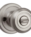 Cameron Entry Door Knob With Lock And Key Pick Resistant Secure Keyed Exterior Handle For Front Door And Bedroom Satin Nickel Finish
