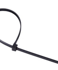 8 Inch Ultraviolet Black Cable Tie 0.17 Inch Wide With Dual Sided Locking Teeth For A Strong Quick Tie Down Up To 2 Inch Bundle Diameter