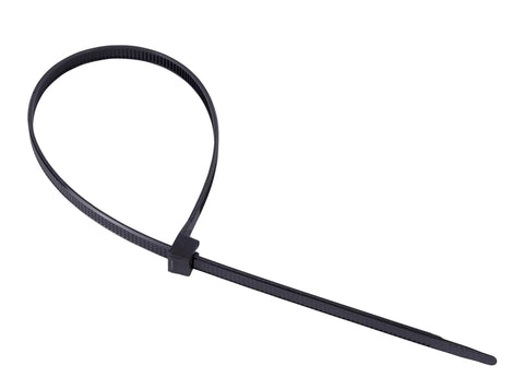 8 Inch Ultraviolet Black Cable Tie 0.17 Inch Wide With Dual Sided Locking Teeth For A Strong Quick Tie Down Up To 2 Inch Bundle Diameter