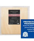 Unfinished Basswood Plywood Sheets 12 by 12 Inch A Grade 1.5mm Thick Pack of 5 sealed in protective packaging