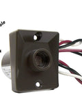 Outdoor Dusk To Dawn Photocell Sensor With Ezee Change Plug For 3 Inch Lamp Posts Auto On Off Bronze Finish, UL Listed, connector view