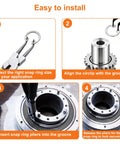 C Clip Assortment Kit Stainless Steel 200 Pcs M10 To M20 Internal And External Snap Rings 304 Stainless 10 Sizes For Auto Machinery And DIY Projects Great For Mechanics, installation steps