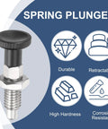 Shop Tested M6x1 Spring Return Index Plunger With Retractable Ball Nose Tip Crafted From Premium 304 Stainless Steel for heavy-duty use.