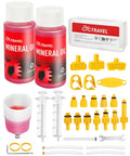 Pro Grade Hydraulic Disc Brake Bleed Kit For Shimano TEKTRO TRP With Clear Funnel And Mineral Oil Fluid 2x60ml Includes Gloves