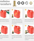 Installation procedure for 12 Pack Gas Can Vent Caps Kit Premium Brass Gas Tank Vent Cap With Viton Seals For Faster Flow And Leak Proof