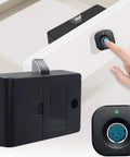 Fingerprint Cabinet Lock Biometric Keyless Privacy For Hidden File Drawers And Wardrobes, 0.5s unlock in use